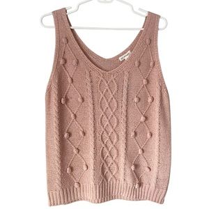 Blu Pepper Pom Sweater Tank